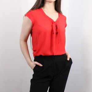 *Smart Set Red Front Bow Blouse